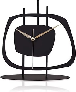 Horloge de bureau en métal personnalisable avec logo, mouvement mécanique, design silencieux et écologique, ajoute une touche de sophistication discrète - Product Image 1