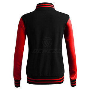 Custom Covered Button <b>Women</b> Letterman <b>Jacket</b> <b>Lightweight</b> Winter Wear Letterman <b>Jacket</b> For <b>Women</b> - Product Image 3