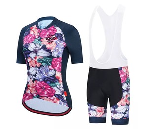 Ensemble de maillots de cyclisme pour femmes de haute qualité vêtements de vélo respirants à manches courtes avec fonction de séchage rapide Sublimation vêtements de vélo - Product Image 4