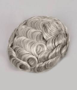 Prótesis Capilar de Cabello Humano Remy Brasileño con Base de Seda y Ondas Naturales para Hombres Afroamericanos - Product Image 1