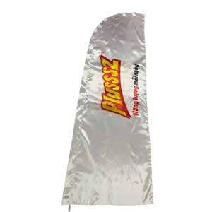 Bandera de Plumas Estilo Pennant con Asta de Aluminio, Impresión Digital en Poliéster, Pancarta Promocional Resistente para Deportes y Juegos - Product Image 1