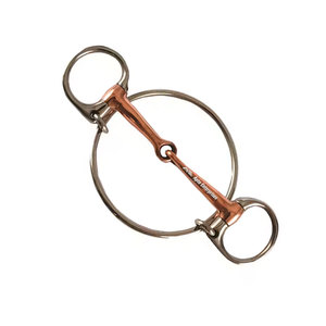Bocado para Caballo Dexter Ring Racing, Acero Inoxidable 4-3/4, Articulado, Boquilla de Cobre de 13 mm, 2 Anillos, Apto Enterprises AE-12282, Personalizable - Product Image 3