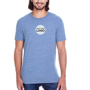 T-shirt élégant pour homme en CVC, col rond uni, pur coton, vert foncé, Bella + Canvas 3001CVC, t-shirts unisexes - Product Image 3