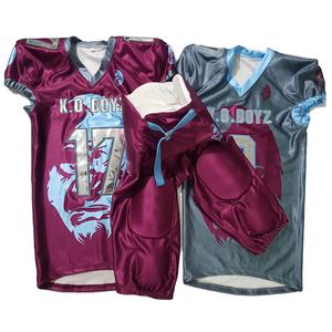 Ensembles de maillots de football américain personnalisés en gros, haute qualité, respirants, séchage rapide, tailles personnalisées, grandes tailles - Product Image 1