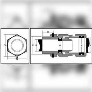 Nuevo y Popular Prensaestopas de Doble Compresión Ignífugo M40 x 1 1/2 Rosca ET Rango de Cable 23-30 mm Latón IP66 IIA IIB Exd - Product Image 5