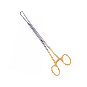 Tenáculo Uterino de 10 Pulgadas, Instrumento Quirúrgico, Recubierto de Oro Parcial, Pinzas de Sujeción Cervical, Tenáculo Uterino - Product Image 1