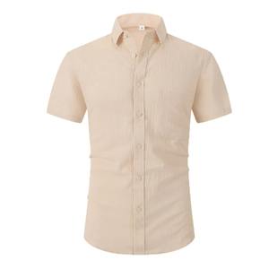 Nouveau haut tendance respirant hommes chemises 100% coton haute qualité chemises col montant personnalisé en gros chemises décontractées - Product Image 1