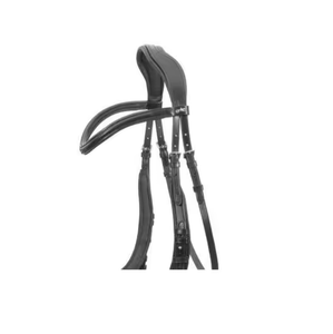 Ensemble de brides de cheval anglais de qualité supérieure en cuir noir véritable avec boucles en acier inoxydable en laiton Tack équestre en gros - Product Image 3