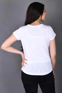 Venta al por mayor de calidad superior de verano Casual mujeres camisetas de manga corta personalizada diseño de impresión Venta caliente - Product Image 3