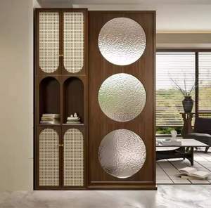 Partición de pared de madera pura de diseño hecho a mano con acabado marrón utilizado para la decoración del hogar - Product Image 5