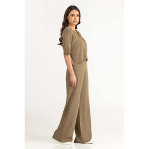 Ensemble coordonné décontracté pour femmes WM-COD-SS26-501T Coupe classique Tissu tricoté Tenue deux pièces pour le printemps/été Taille XXS - Product Image 4