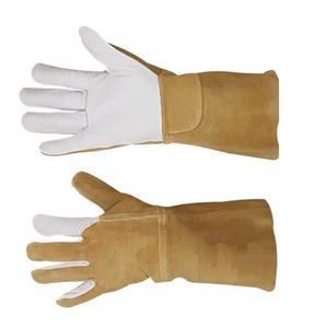 Gants de soudage TIG, Premium A + Grain & Split Leather ParaActiv Liner Protection contre les coupures Caiman Blanc/Or Grain de chèvre - Product Image 2
