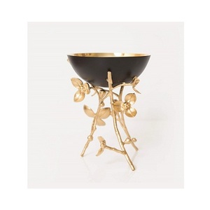 Quemador Oud chapado en oro de latón, quemador de incienso árabe de forma redonda de nuevo diseño con cuenco de latón de Home Arts - Product Image 2