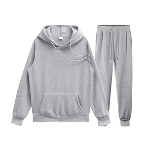 Vêtements de sport pour hommes, coupe-vent, respirants, conçus sur mesure, collection hiver, service OEM, survêtement 100% coton à motif solide - Product Image 2