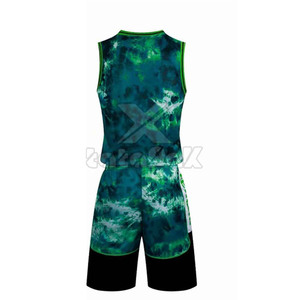 Ensembles d'uniformes de basket-ball respirants personnalisés comprenant un maillot et un short avec impression personnalisée - Product Image 3