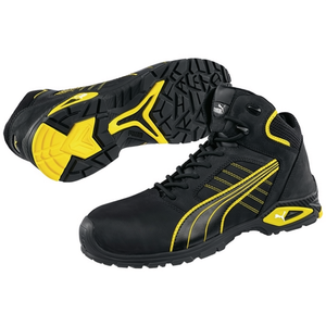 Botas de Seguridad de Cuero PUMA S3L FO SR 20345:2022, Color Negro/Amarillo, Talla 42 - Product Image 2