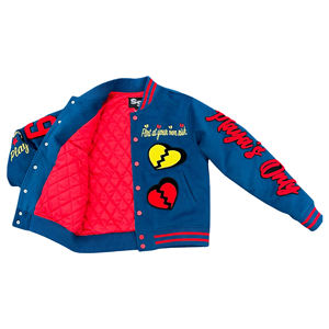 Chaqueta unisex de lana con logotipo personalizado de diamantes de imitación para hombre, chaqueta de béisbol elegante con logotipo personalizado, transpirable de talla grande - Product Image 4