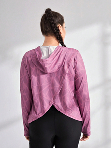 Femmes hiver mode à manches longues surdimensionné pull à capuche Sublimation Polyester polaire imprimé thermique en gros à capuche - Product Image 3