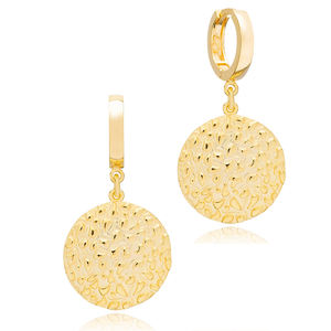 Boucles d'oreilles rondes texturées, vente en gros, bijoux turcs en argent Sterling 925 faits à la main - Product Image 3