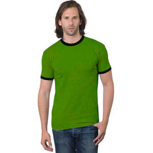 Bella + Toile 100% Coton Ringer Tee Unisexe Léger Anti-Rides Rétro Chemise À Manches Courtes Lettre Logo Options D'impression - Product Image 5