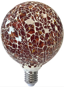 Lámpara LED estilo Tiffany con cristal naranja 4W G125 (F-Bright 2601966-NA) - Product Image 1