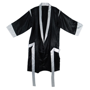 Vestidos de boxeo de manga larga con capucha de satén de seda de alta calidad Unisex hombres mujeres logotipo personalizado estampado bata de satén adultos - Product Image 4