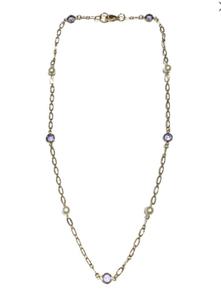 Collier pendentif améthyste au design élégant avec chaîne Collier améthyste naturelle Station délicate Bijoux minimalistes pour femmes Cadeaux - Product Image 3