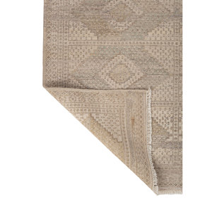 พรมขนสัตว์ทอมือลายเรขาคณิตสีเบจและสีน้ำตาล Someplace in Time สำหรับตกแต่งห้องนั่งเล่นในบ้าน-EA-3107 - Product Image 5