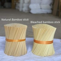 Bâtons de bambou naturels/blanchis ronds de haute qualité avec différentes tailles, y compris 8 '', 9'', 12 ",... Pour la fabrication de bâtonnets d'encens, un