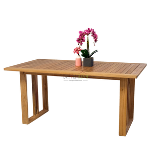 Table à manger carrée en bois massif Design minimaliste écologique pour une utilisation en intérieur - Product Image 6