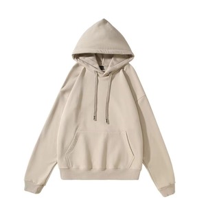 Sweat-shirts à capuche en molleton 100% coton, style décontracté, grande taille, respirants, pour l'hiver, de haute qualité, motif uni, col à capuche - Product Image 4