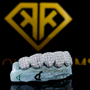 เครื่องประดับฮิปฮอปที่กำหนดเอง925เงินสเตอร์ลิงประดับเพชร grillz iced OUT VVS Moissanite grillz - Product Image 3