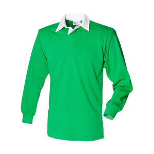 高品質メンズ100% ポリエステルラグビーシャツ長袖クラシックデザイン耐久性快適カジュアルスポーツウェア通気性 - Product Image 3