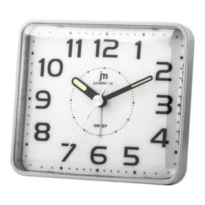 Reloj Despertador Plateado JUSTAMINUTE JA7081S con Función de Repetición para Escritorios y Mesas, Diseñado para Lowell - Product Image 1