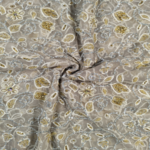 Best Quality Latest Fashion Nigerian Net <b>Lace</b> Fabric With Embroidery & Stone Work On Floral Pattern Anti-static Fabric Partywear - Product Image 6