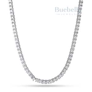Vente chaude 925 Argent 14k Plaqué Or 4mm Moissanite Diamant Icy Tennis Chaîne pour Hommes et Femmes - Product Image 1