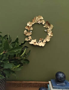 Elegant Iron Christmas <b>Wreath</b> in Golden Finished High Quality Flower <b>Wreath</b> Christmas Stocking - Product Image 4