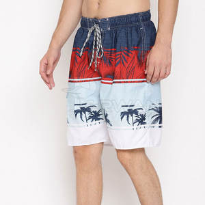 Pantalones cortos de playa de calle alta de cintura media para hombre de alta calidad estilo sólido poliéster/algodón teñido liso para el mercado de Pakistán - Product Image 3