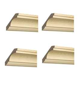 Moulures de plinthes d'armoire en bois massif Garniture de base décorative en bois personnalisée pour armoires cuisines Garnitures en bois de meubles modernes - Product Image 4