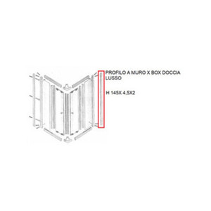 Profilo a Muro X Box Doccia in Cristallo di Lusso - Product Image 1