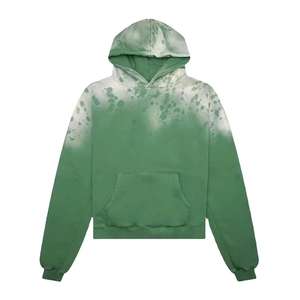 เสื้อฮู้ดผู้ชายผ้าฝ้าย100% ซีดจางออกแบบโลโก้ได้ตามต้องการ - Product Image 1