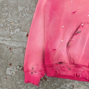 Custom 100% Cotton Heavyweight Over Sized Cropped Drop Shoulder <b>Hoodie</b> Distressed Acid Washed Zip Up <b>Hoodie</b> For <b>Men</b> - Product Image 2