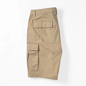 Gran oferta de pantalones cortos Cargo para hombre, pantalones cortos Cargo de algodón hechos de calle transpirable antiarrugas 340 GSM con 4 bolsillos - Product Image 3