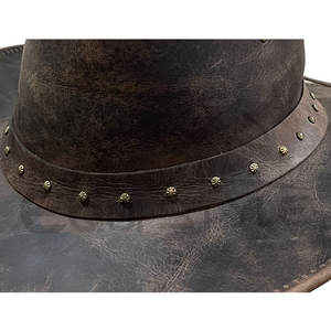 หมวกคาวบอยสั่งทำขายส่ง หนังวัวแท้สองสี หมวกแฟชั่นอเมริกัน หมวกซาฟารีลำลองสำหรับกิจกรรมกลางแจ้ง ขายส่งจำนวนมาก - Product Image 5