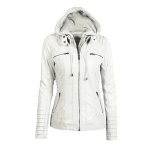 Nueva chaqueta de cuero de manga larga para mujer, chaqueta recortada de cuero, ropa de motocicleta, chaqueta de estilo informal para mujer - Product Image 5