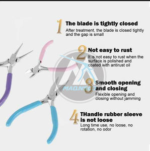 Pince à bijoux 3 pièces, outils de fabrication de bijoux, kits de pinces, fournitures de réparation et de fabrication de bijoux - Product Image 4