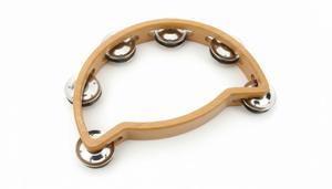 Tambourin demi-lune en bois artisanal antidérapant SOLOBEAT - Product Image 3