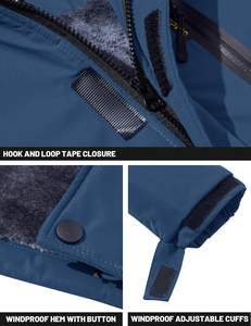 Parka de ski d'hiver 100% coton pour homme Veste de snowboard thermique isolée en polaire résistante à l'eau avec capuche pour imperméable - Product Image 4