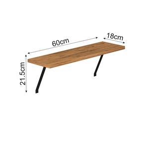 Étagère supérieure ergonomique en nid d'abeille ADIN (60 cm) étagère de radiateur en pin atlantique étagères murales décor à la maison Style salon meubles de maison - Product Image 6