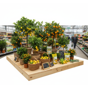 Support de présentation rotatif en bois naturel pour les magasins de détail - Product Image 1